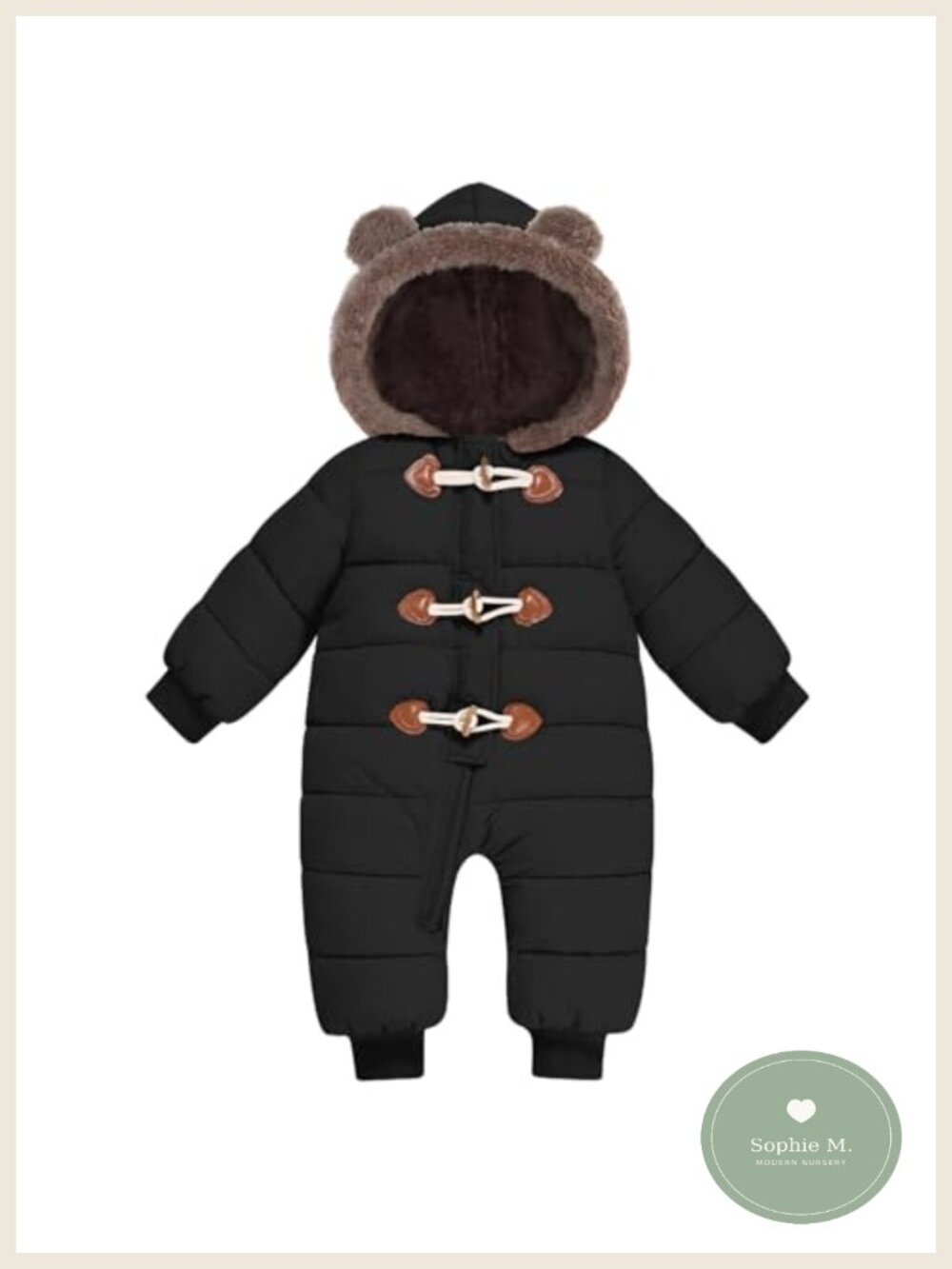 Baby Snowsuit Zipper Winter Warm Coat Hooded Jumpsuit